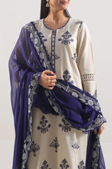 Unstitched Solid Embroidered Cambric 2 Piece (Shirt/Trouser)