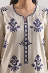 Unstitched Solid Embroidered Cambric 2 Piece (Shirt/Trouser)