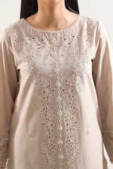 Unstitched Solid Embroidered Cambric 2 Piece (Shirt/Trouser)