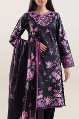 Unstitched Embroidered Lawn 3 Piece
