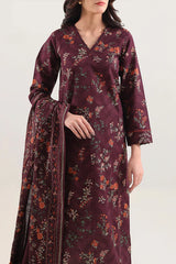 Unstitched Printed Lawn 3 Piece
