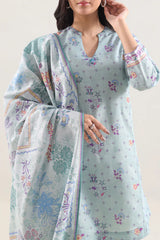 Unstitched Printed Lawn 3 Piece
