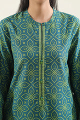 Unstitched Printed Self Stripe Lawn 2 Piece (Shirt/Trouser)