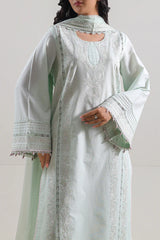 Unstitched Solid Embroidered Cambric 2 Piece (Shirt/Trouser)