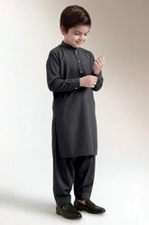 Solid Wash N Wear Stitched 2 Piece (Shirt/Trouser) For Boys