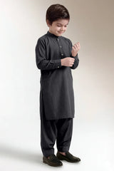 Solid Wash N Wear Stitched 2 Piece (Shirt/Trouser) For Boys