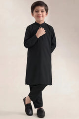 Solid Wash N Wear Stitched 2 Piece (Shirt/Trouser) For Boys