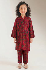 Printed Arabic Lawn Stitched 2 Piece (Shirt/Trouser) For Kids