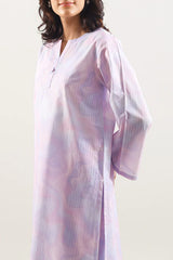 Printed Self Strip Lawn Stitched 2 Piece (Shirt/Trouser)