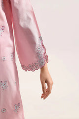 Solid Embroidered Cambric Stitched 3 Piece