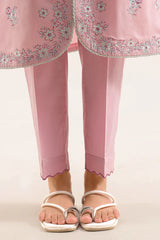 Solid Embroidered Cambric Stitched 3 Piece