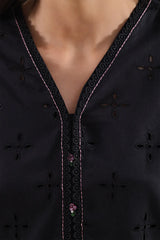 Solid Embroidered Cambric Stitched 2 Piece (Shirt/Trouser)