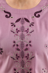 Solid Embroidered Cambric Stitched 2 Piece (Shirt/Trouser)