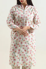 Printed Embroidered Self Strip Lawn Stitched 2 Piece (Shirt/Trouser)
