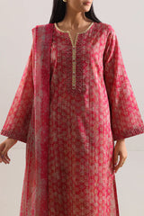 Unstitched Printed Lawn 3 Piece