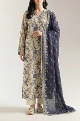 Unstitched Printed Lawn 3 Piece
