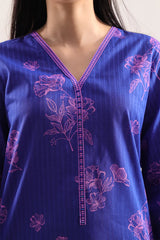 Unstitched Printed Self Strip Lawn 3 Piece