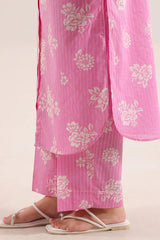 Unstitched Printed Self Strip Lawn 2 Piece (Shirt/Trouser)