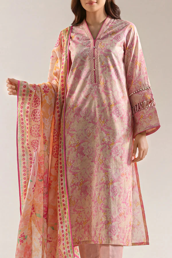 Unstitched Printed Lawn 3 Piece