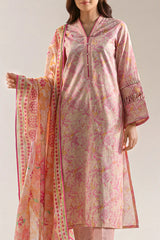 Unstitched Printed Lawn 3 Piece