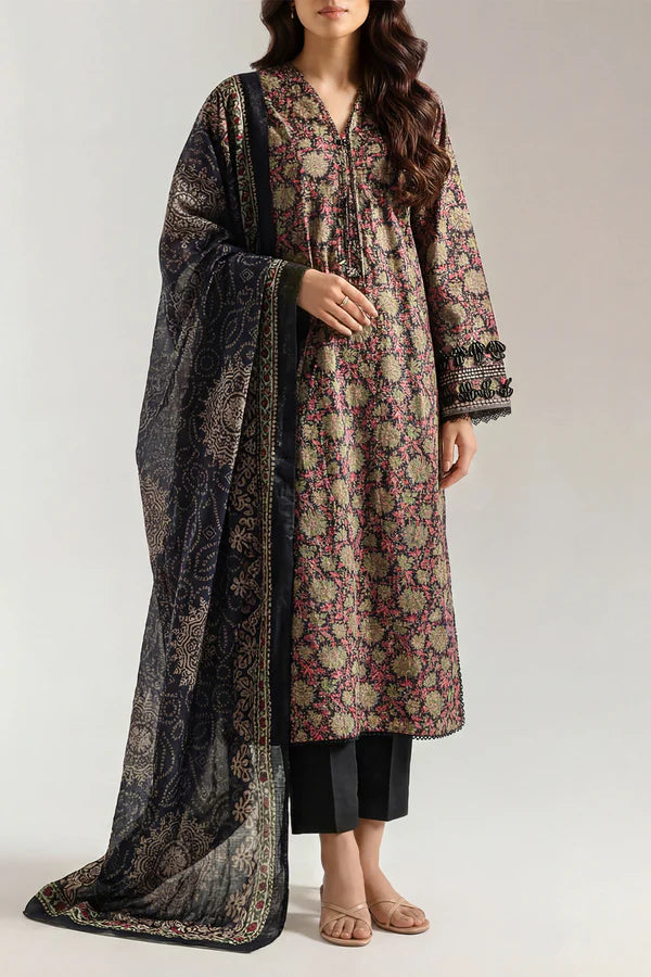 Unstitched Printed Lawn 3 Piece