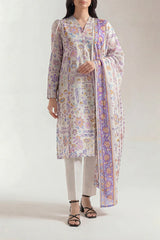 Unstitched Printed Lawn 3 Piece