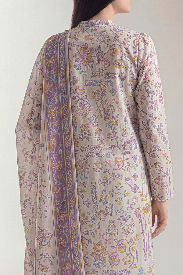 Unstitched Printed Lawn 3 Piece