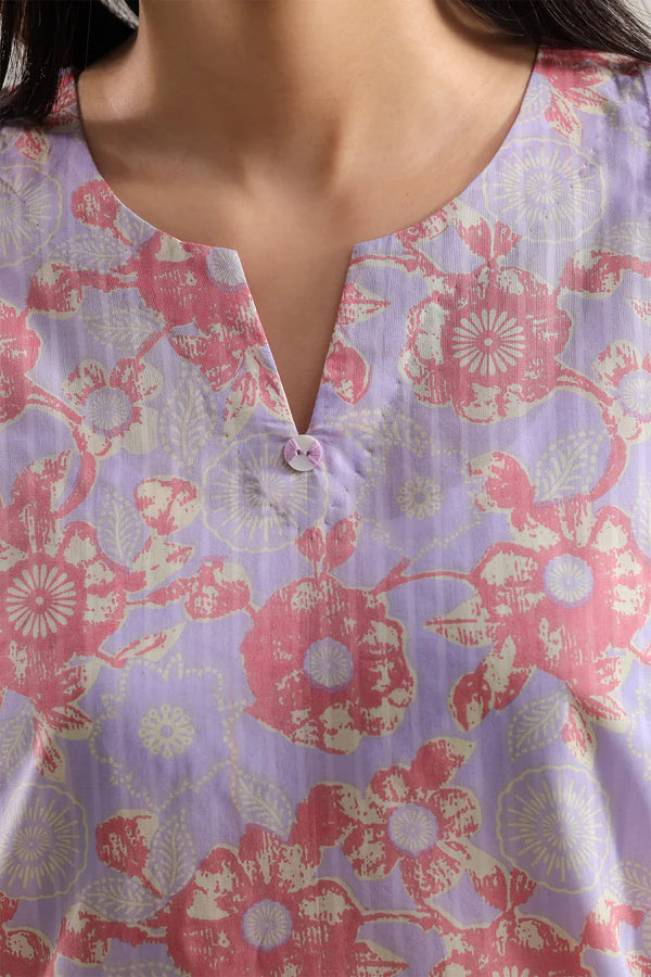 Unstitched Printed Self Strip Lawn 3 Piece