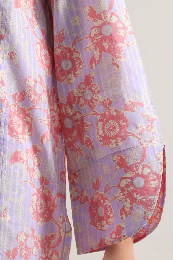 Unstitched Printed Self Strip Lawn 3 Piece
