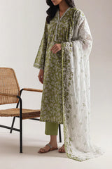 Unstitched Printed Lawn 3 Piece