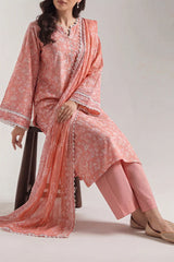 Unstitched Printed Lawn 3 Piece