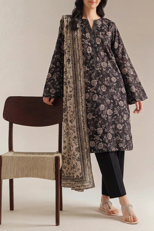 Unstitched Printed Lawn 3 Piece