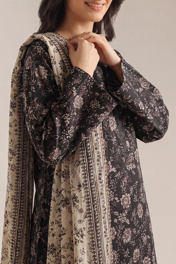 Unstitched Printed Lawn 3 Piece