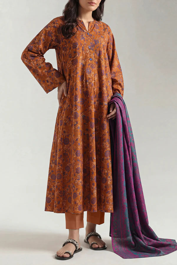 Unstitched Printed Lawn 3 Piece