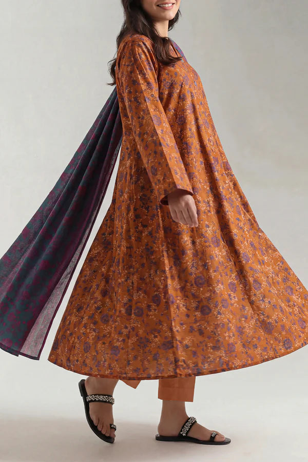 Unstitched Printed Lawn 3 Piece