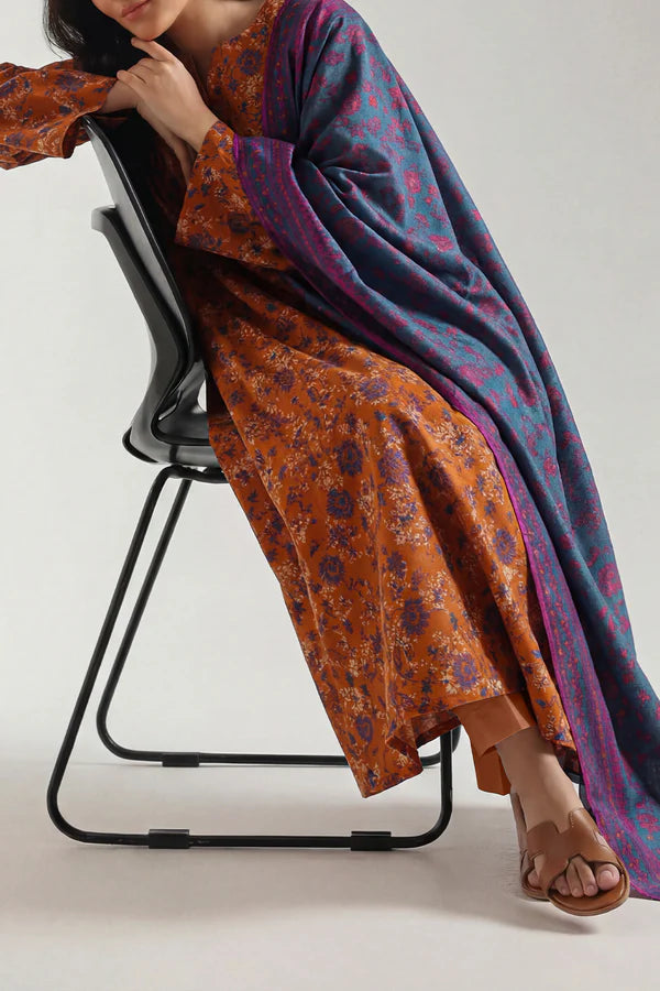 Unstitched Printed Lawn 3 Piece