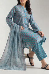 Unstitched Printed Lawn 3 Piece