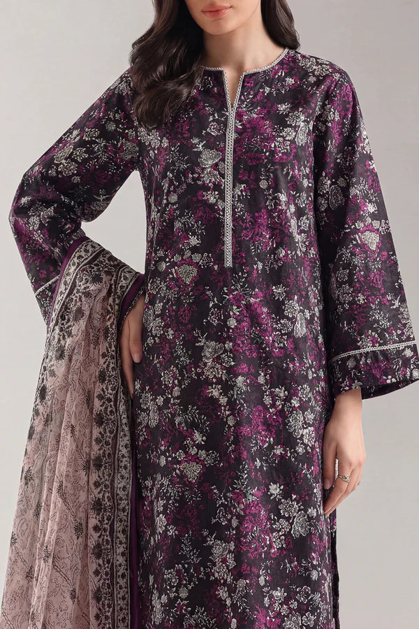 Unstitched Printed Lawn 3 Piece