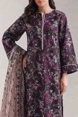 Unstitched Printed Lawn 3 Piece