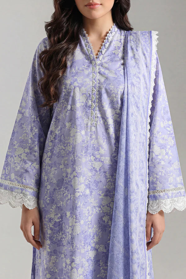 Unstitched Printed Lawn 3 Piece