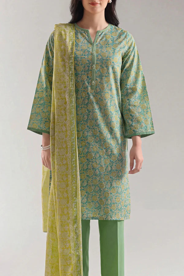 Unstitched Printed Lawn 3 Piece