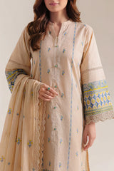 Unstitched Jacquard Cotton 3 Piece