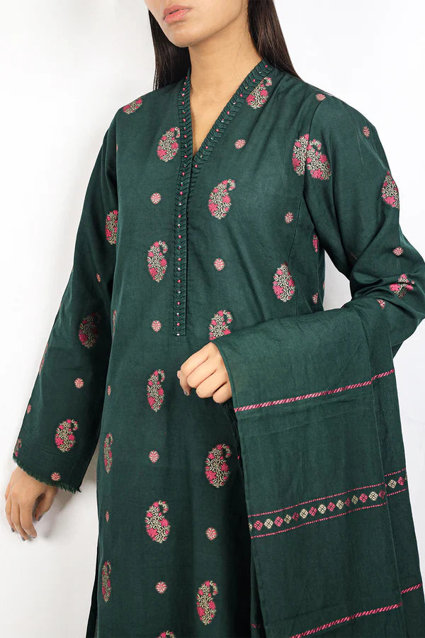 Unstitched Jacquard Cotton 2 Piece (Shirt/Trouser)