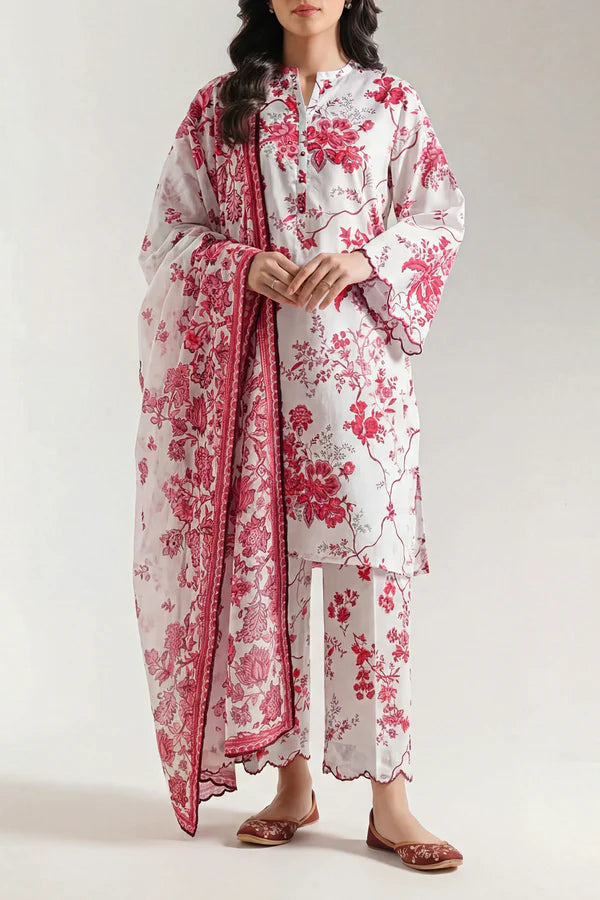 Unstitched Printed Lawn 3 Piece