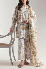 Unstitched Printed Lawn 3 Piece