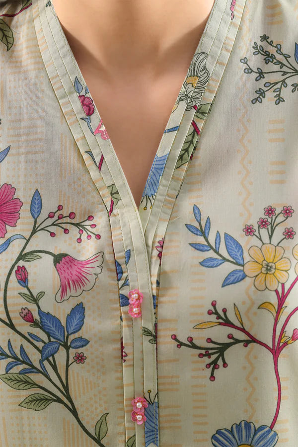 Unstitched Printed Lawn 3 Piece