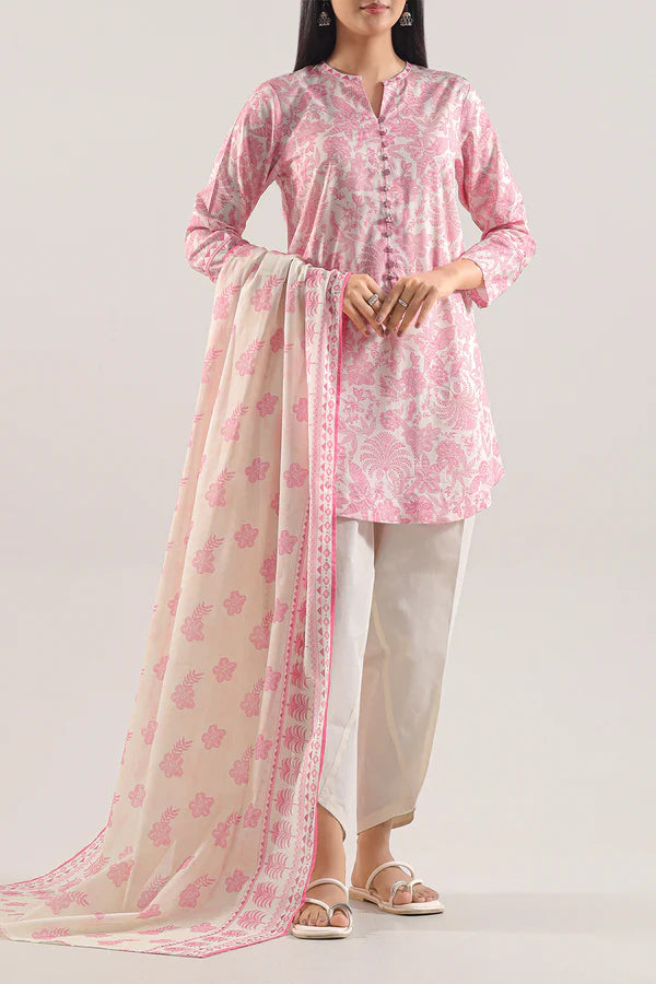 Unstitched Printed Lawn 3 Piece
