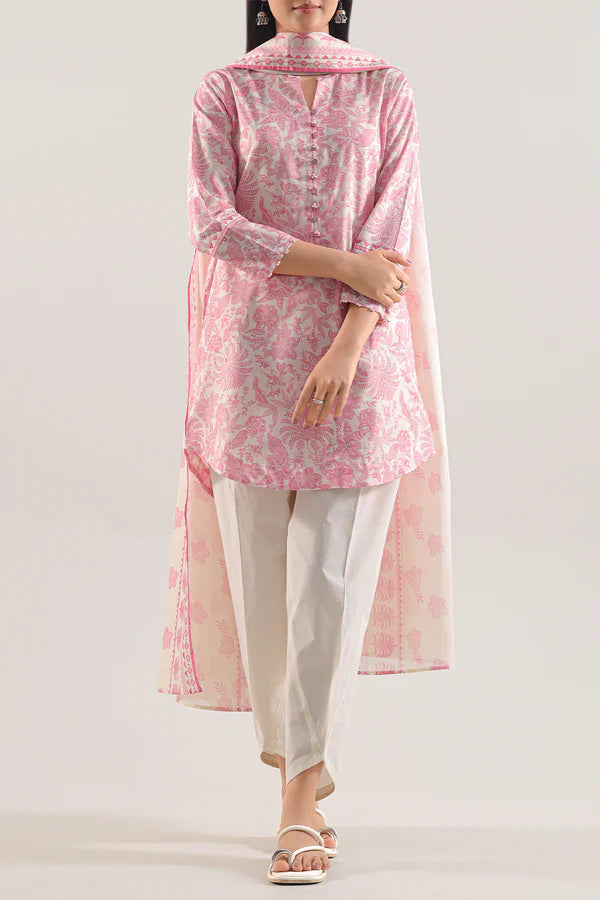 Unstitched Printed Lawn 3 Piece