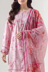 Unstitched Printed Lawn 3 Piece