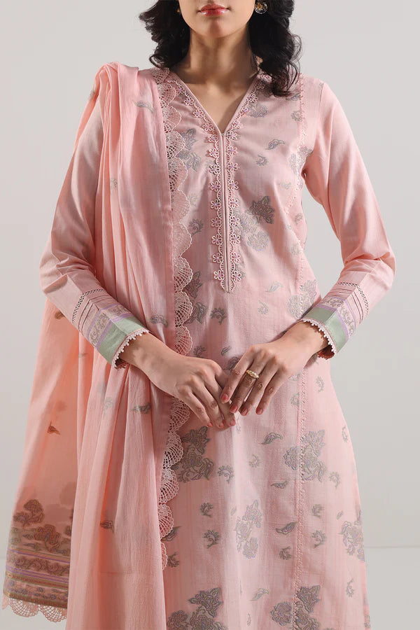 Unstitched Jacquard Cotton 3 Piece